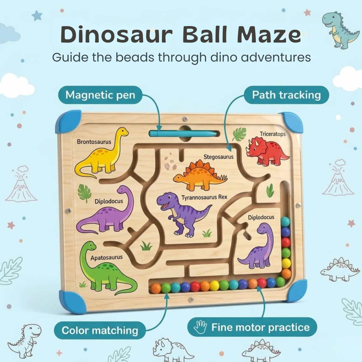 nylyCas™ MagniSort Color Maze Board