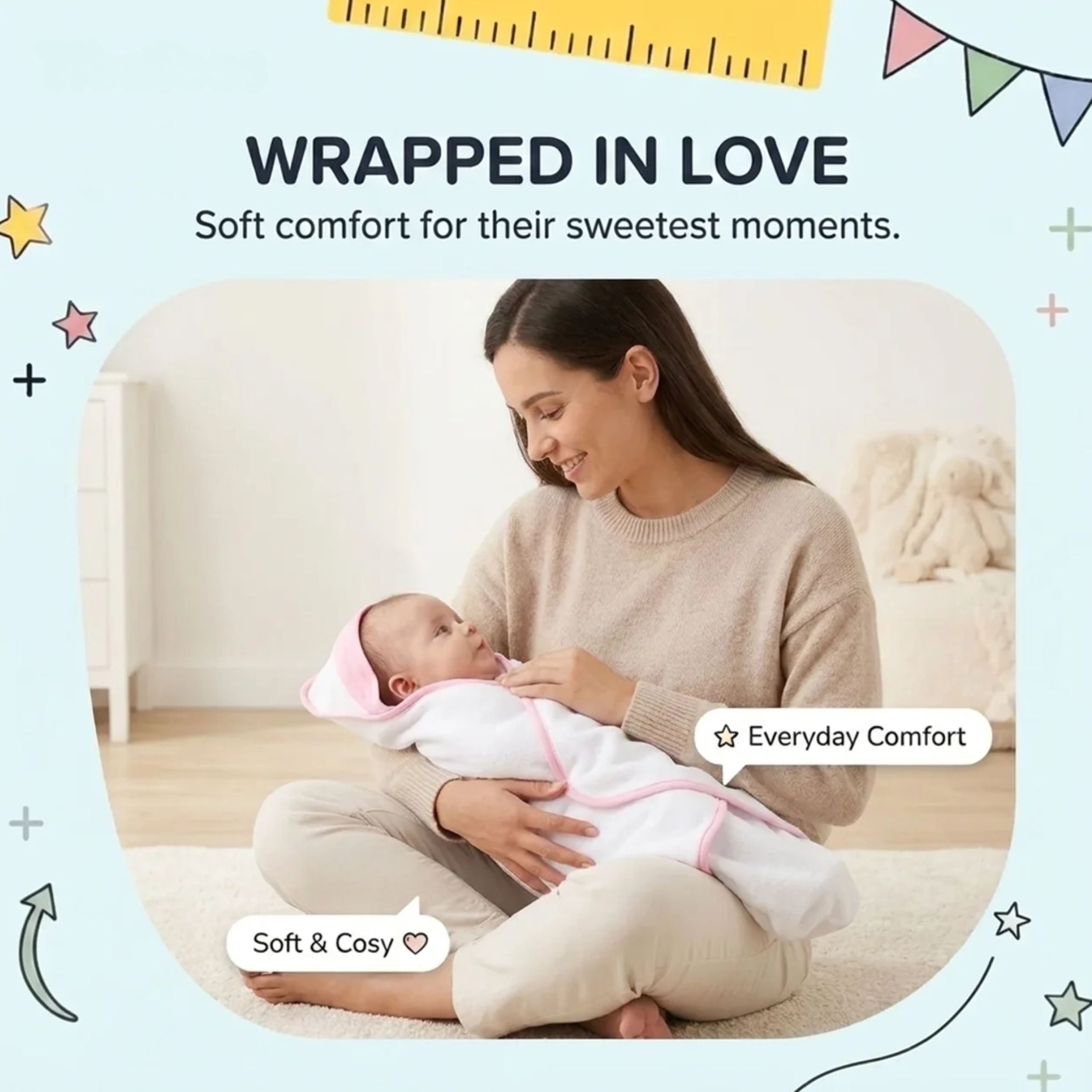 nylyCas™ Doll Bath Towel Wrap