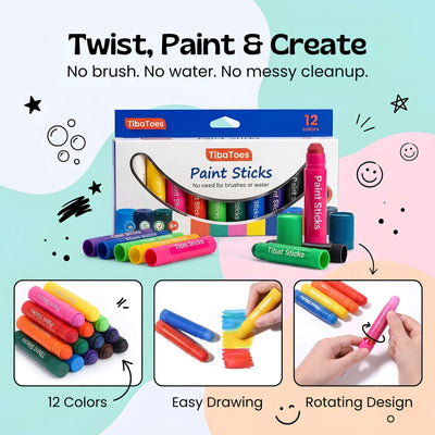 nylyCas™ RainbowGlide Washable Paint Sticks