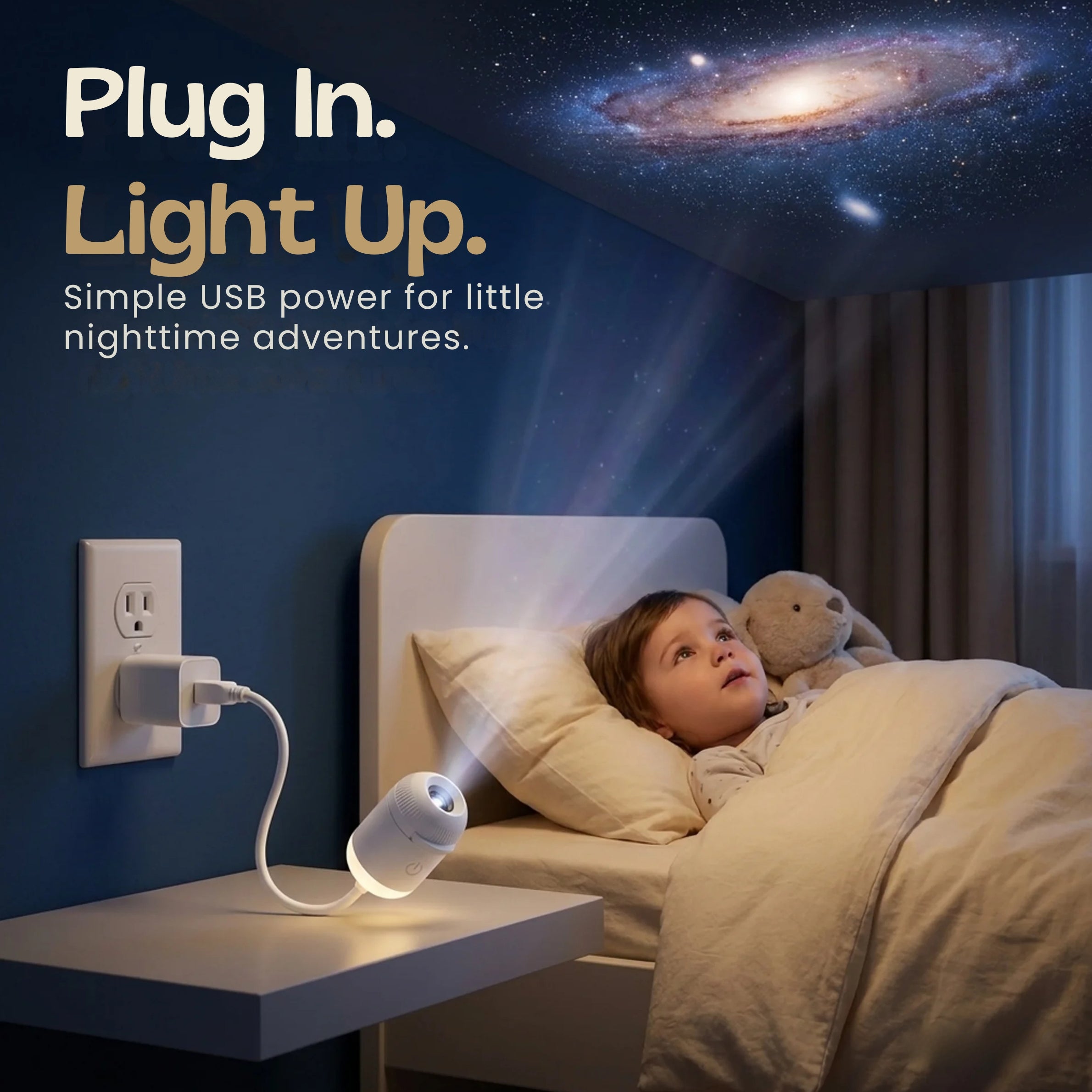 nylyCas™ GalaxyGlow Slide Projector Night Light