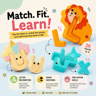 nylyCas™ Animal Alphabet Puzzle Set