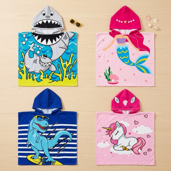 nylyRobe™ Hooded Beach Poncho Towel (3-8 years)