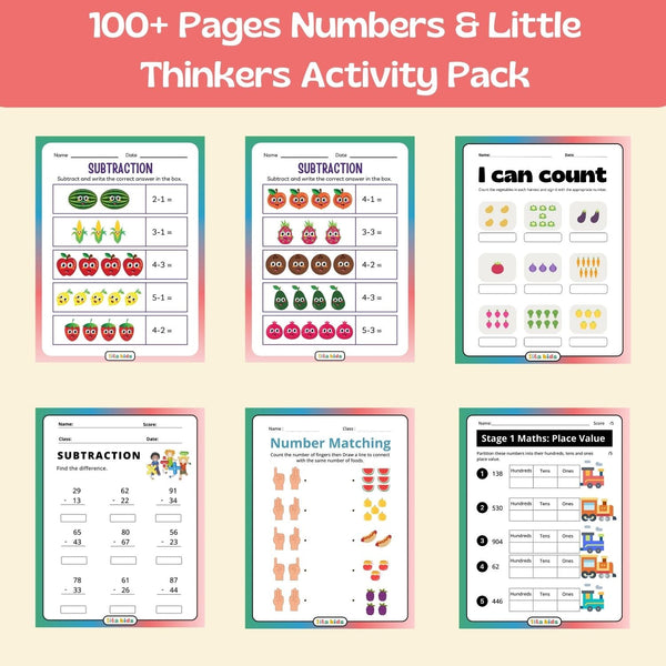 100+ Pages Numbers & Little Thinkers Activity Pack