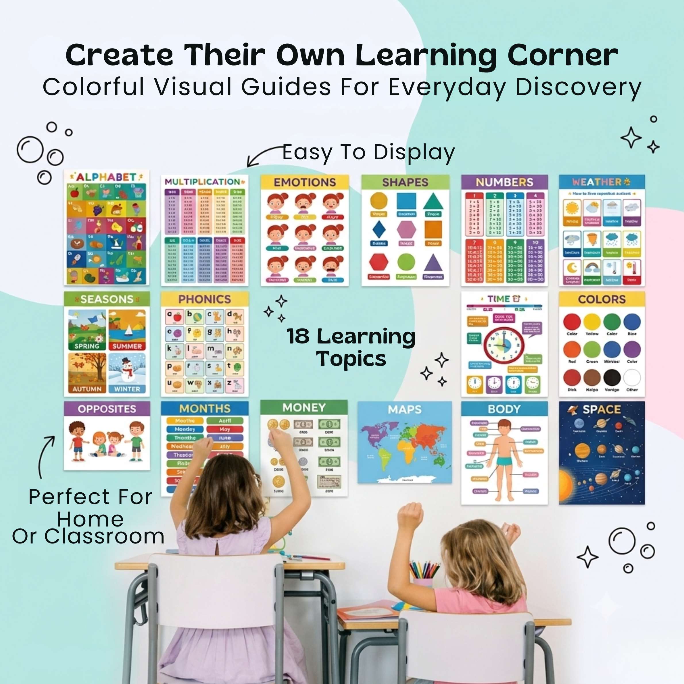 nylyCas™ LearnBright Educational Poster Set