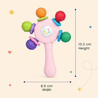 nylyCas™ RainbowGrip Baby Teether Rattle