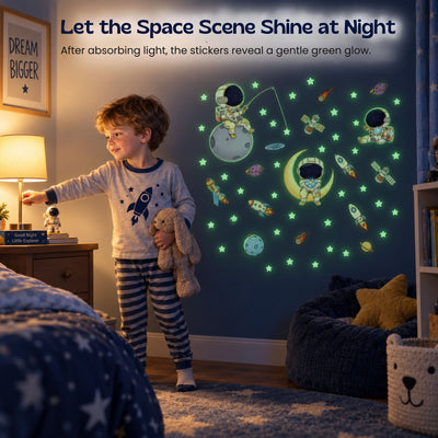 nylyCas™ Astronaut Night Glow Stickers