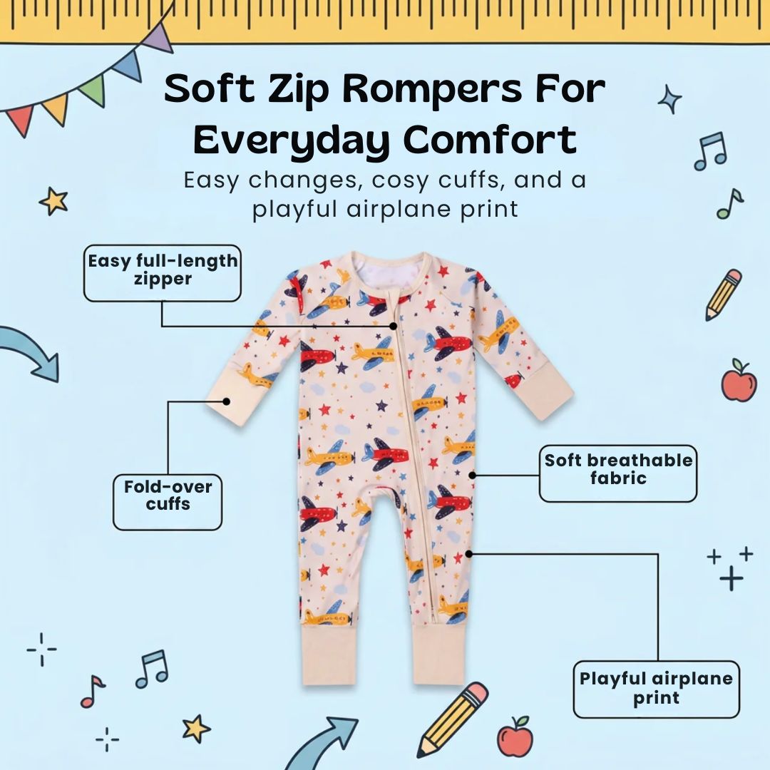 nylyCas™ Soft Zip Baby Romper