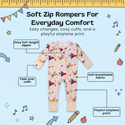 nylyCas™ Soft Zip Baby Romper