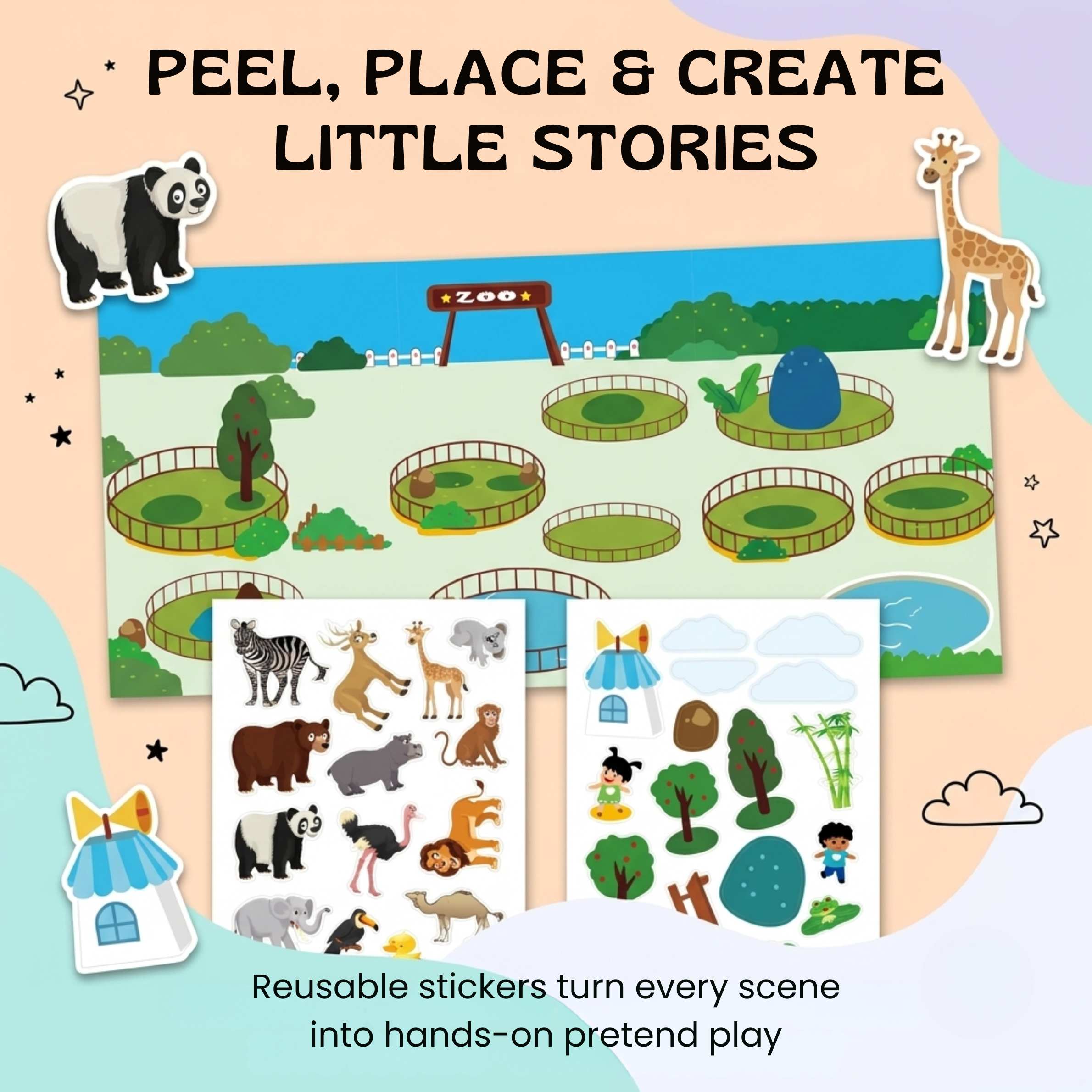 nylyCas™ MiniScene Reusable Sticker Book