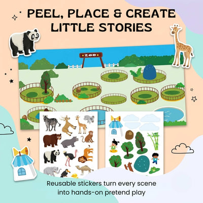 nylyCas™ MiniScene Reusable Sticker Book