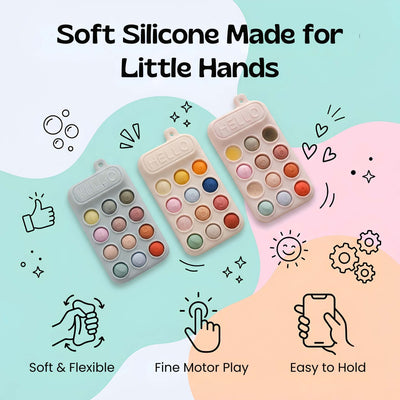 nylyCas™ Click & Calm Silicone Phone Teether