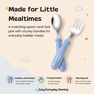 nylyCas™ LittleBite Toddler Fork & Spoon Set