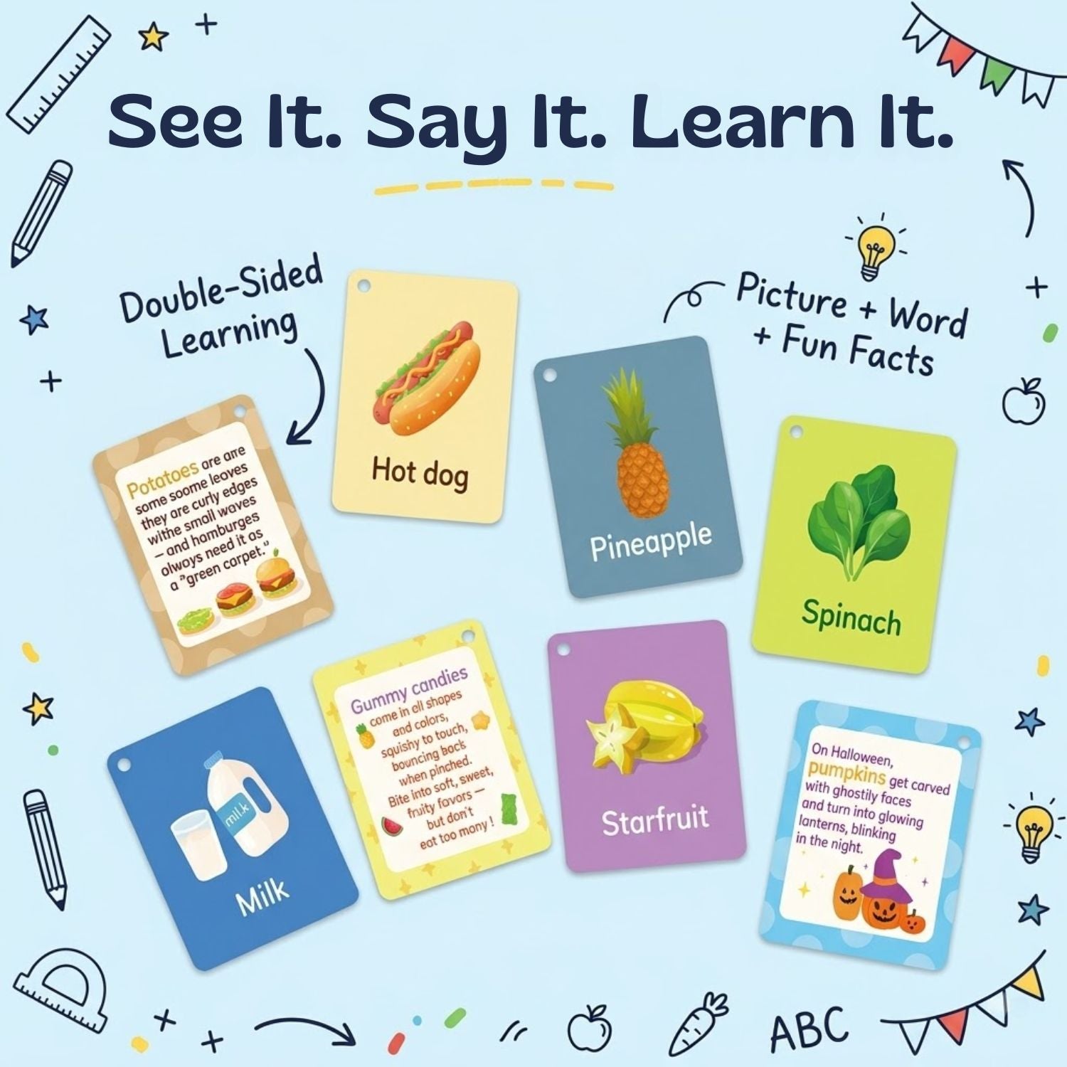 nylyCas™ Food Friends Flashcards