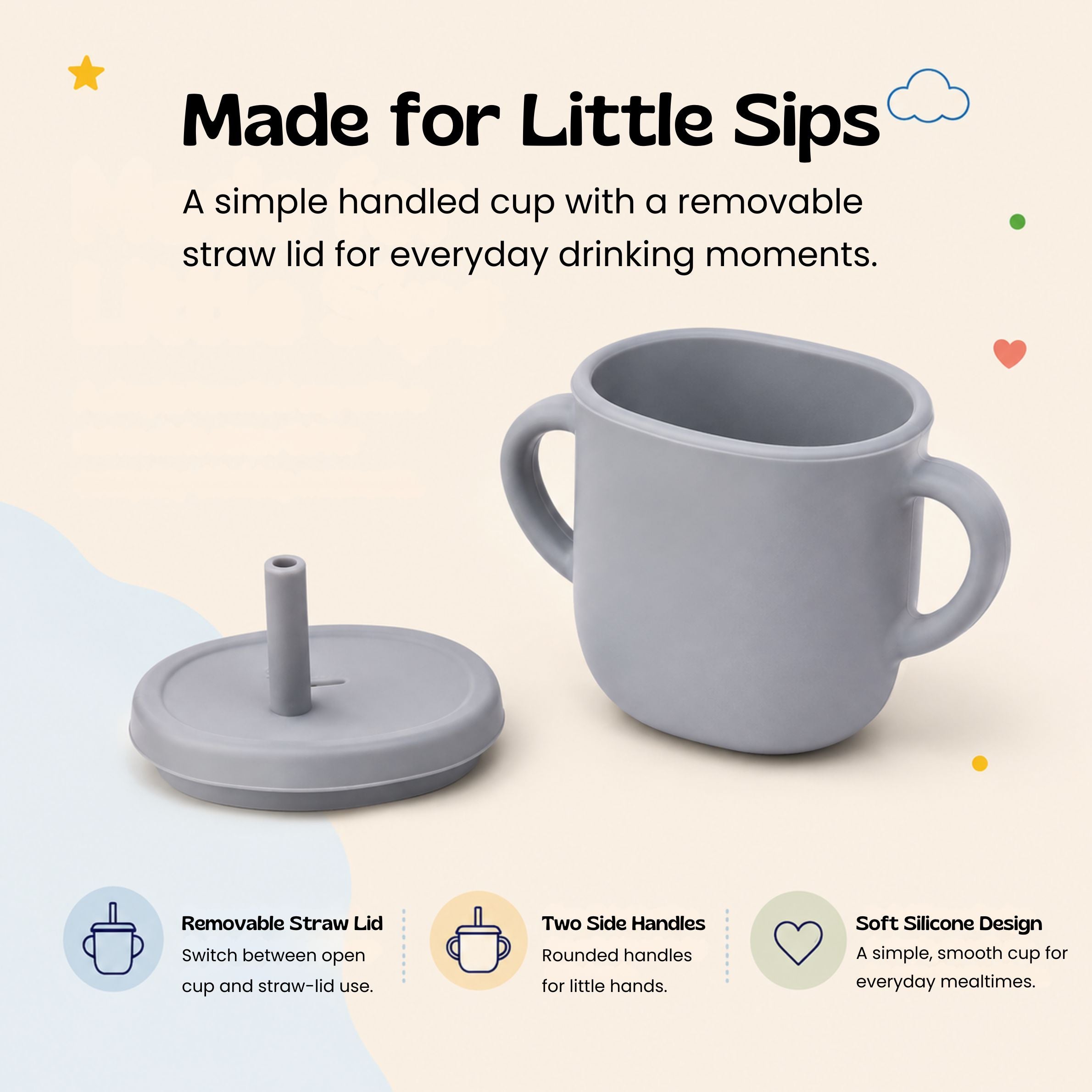 nylyCas™ Sip & Snack Silicone Training Cup