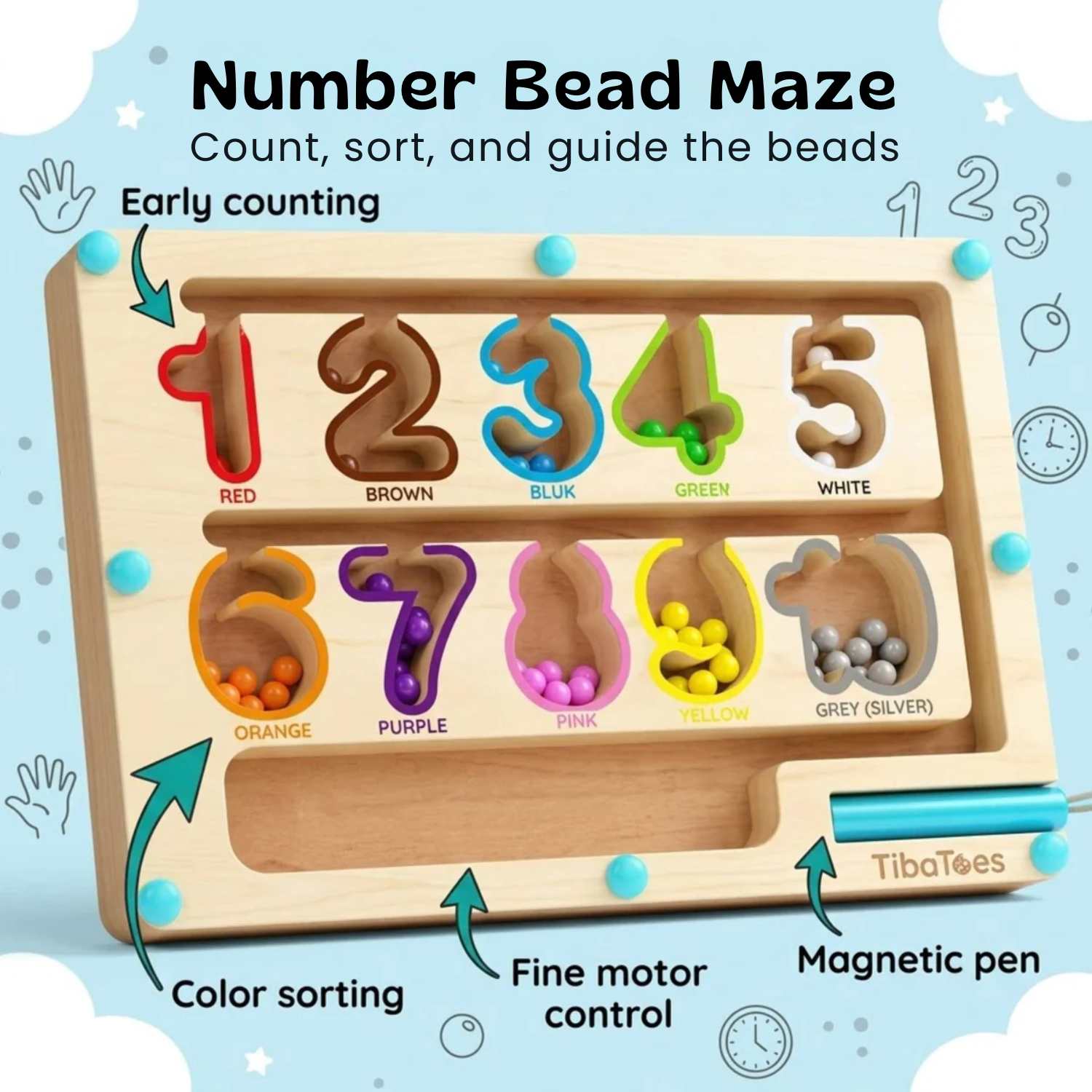 nylyCas™ MagniSort Color Maze Board