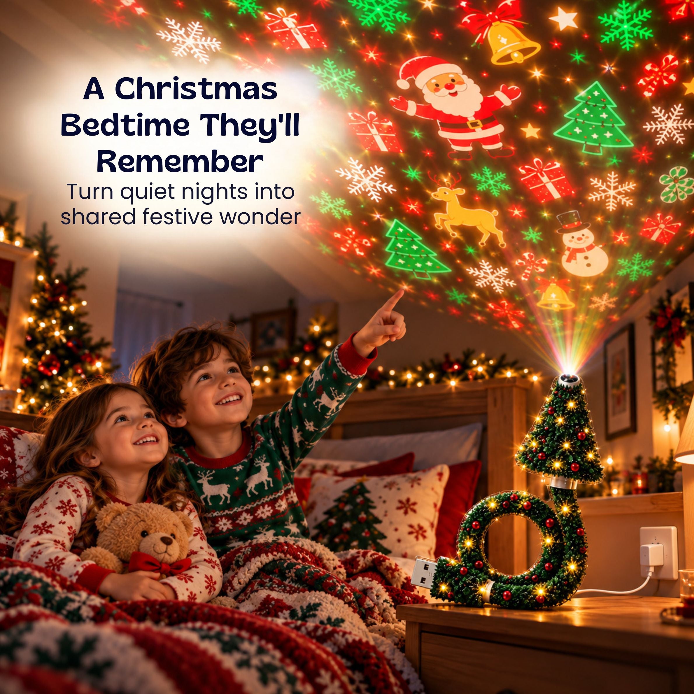 nylyCas™ ChristmasGlow Tree Projector Light