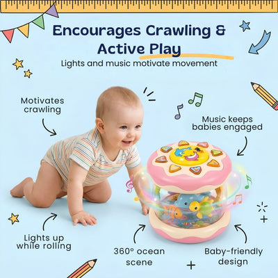 nylyCas™ Crawl & Glow Musical Rolling Toy