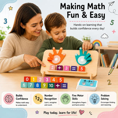 nylyCas™ Wooden Finger Math Counting Board