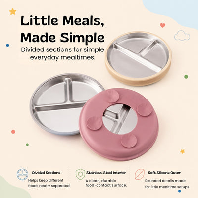 nylyCas™ LittleDine Stainless Steel Baby Feeding Set