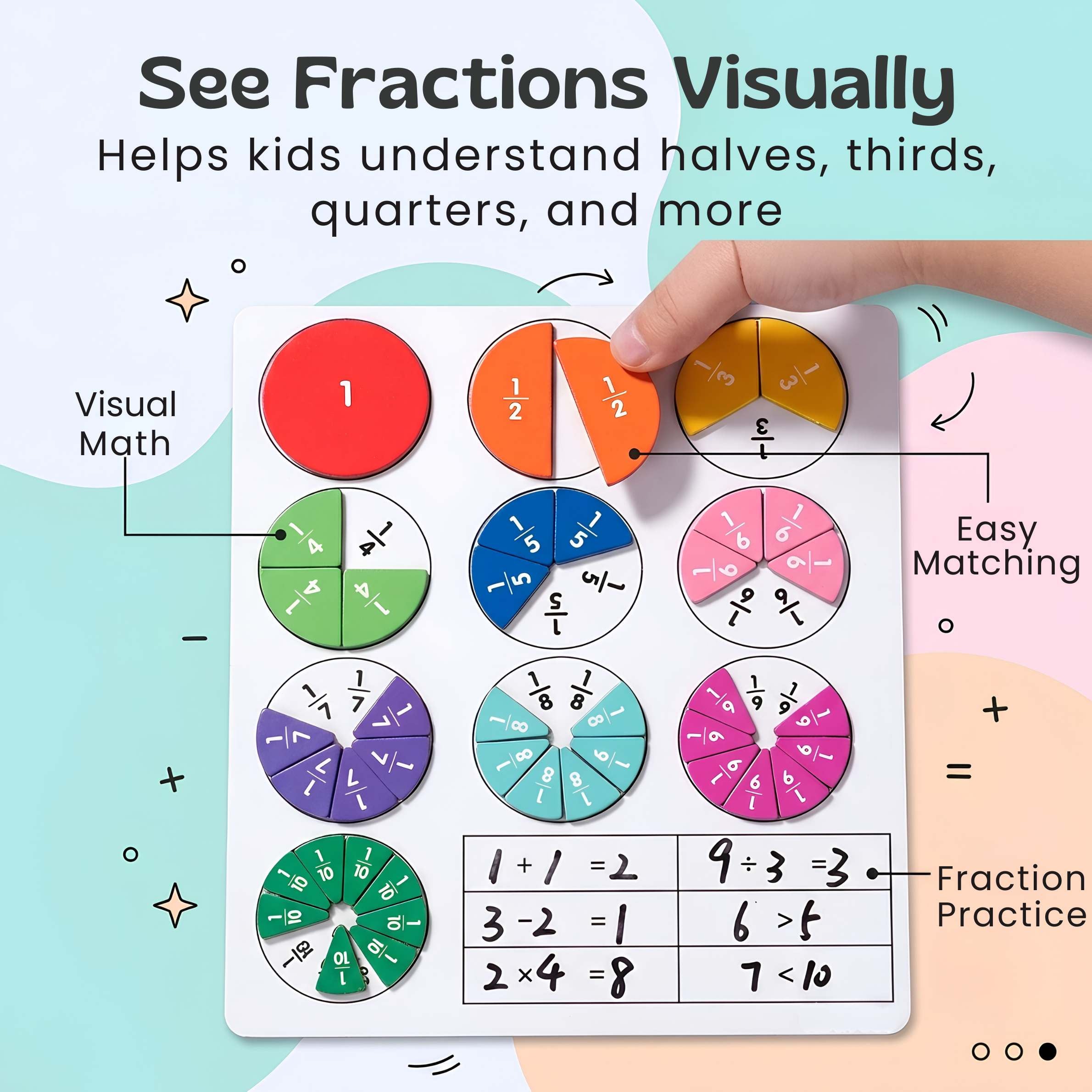 nylyCas™ FractionMaster Magnetic Math Board