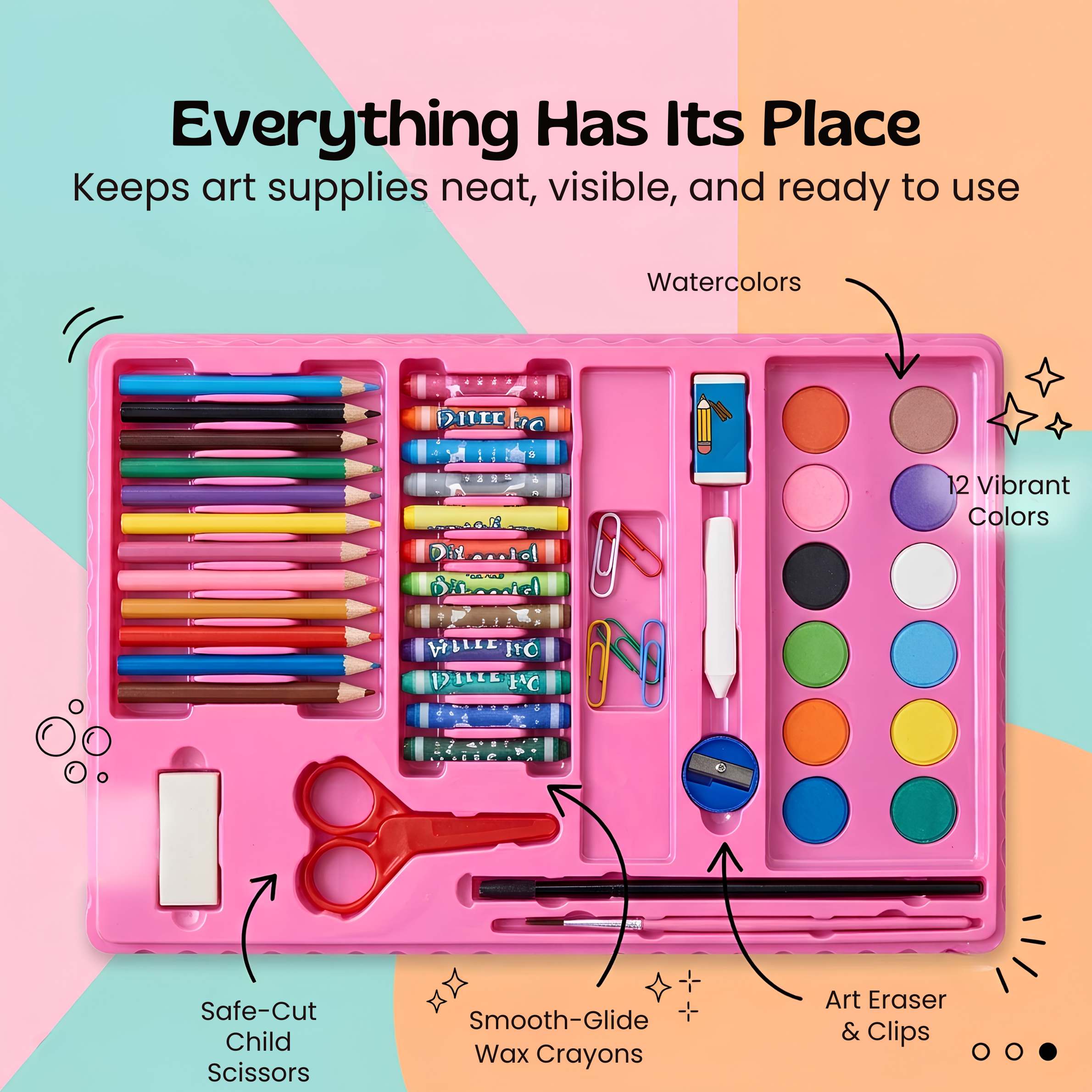 nylyCas™ MegaArtist 86-Piece Creative Art Set