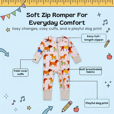 nylyCas™ Soft Zip Baby Romper