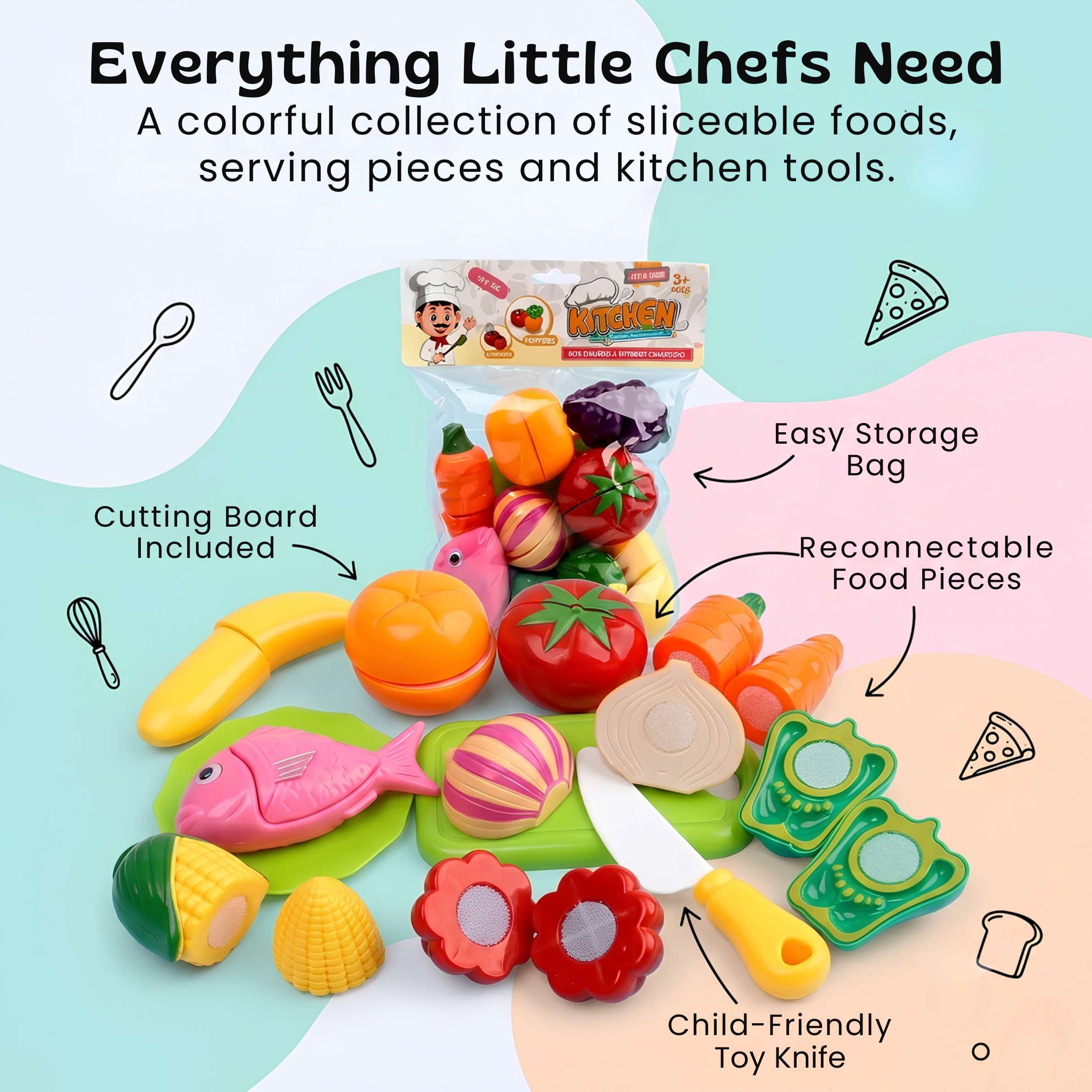 nylyCas Little Chef Cutting Play Set