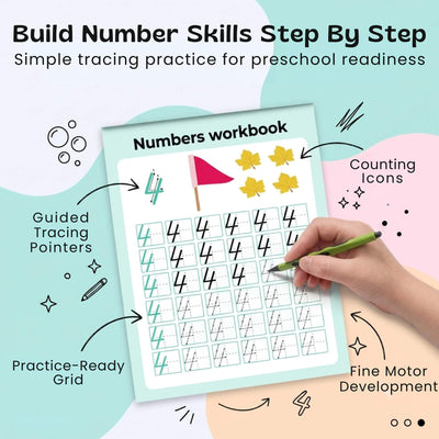 nylyCas™ NumberQuest Tracing Workbook