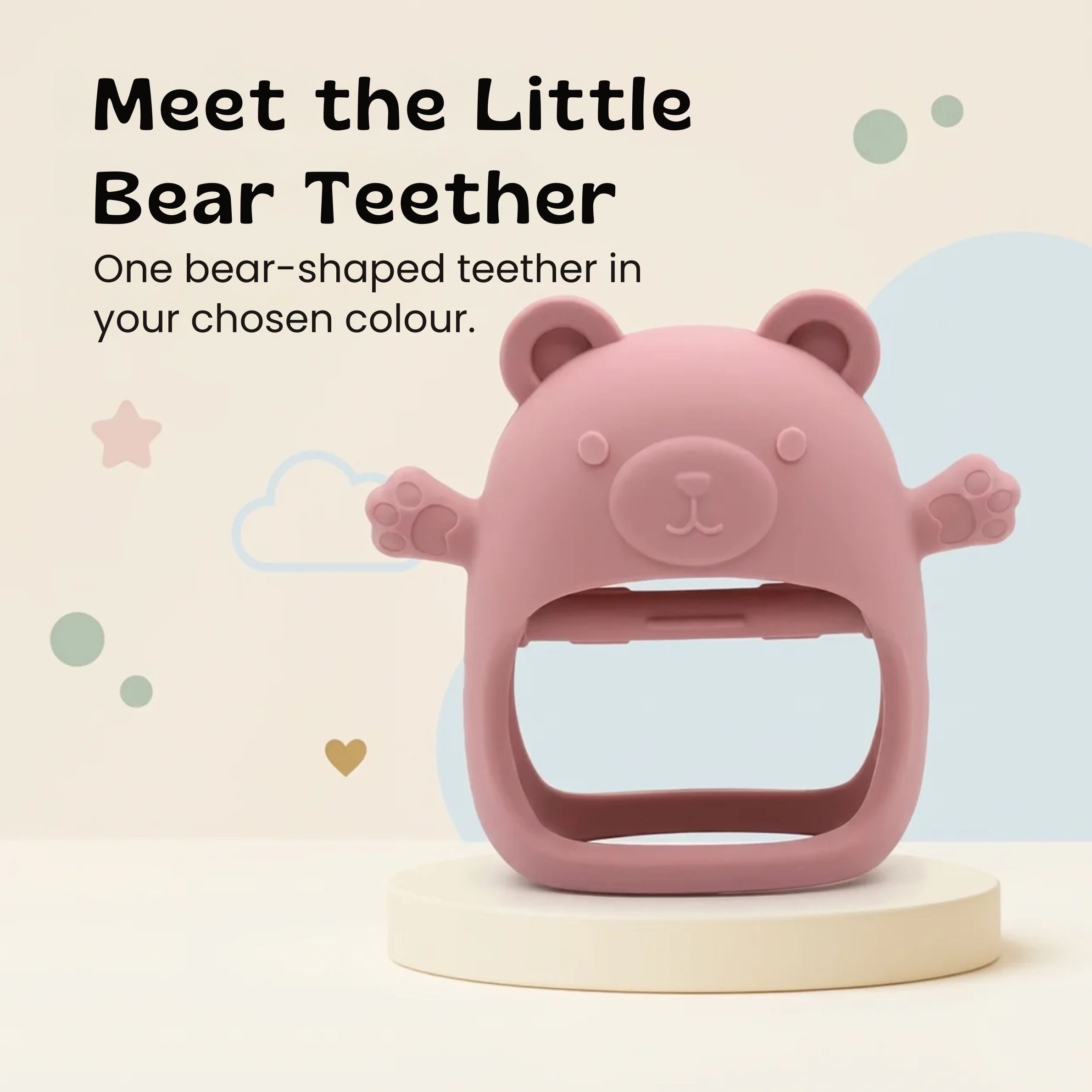 nylyCas™ BearBite Silicone Baby Teether
