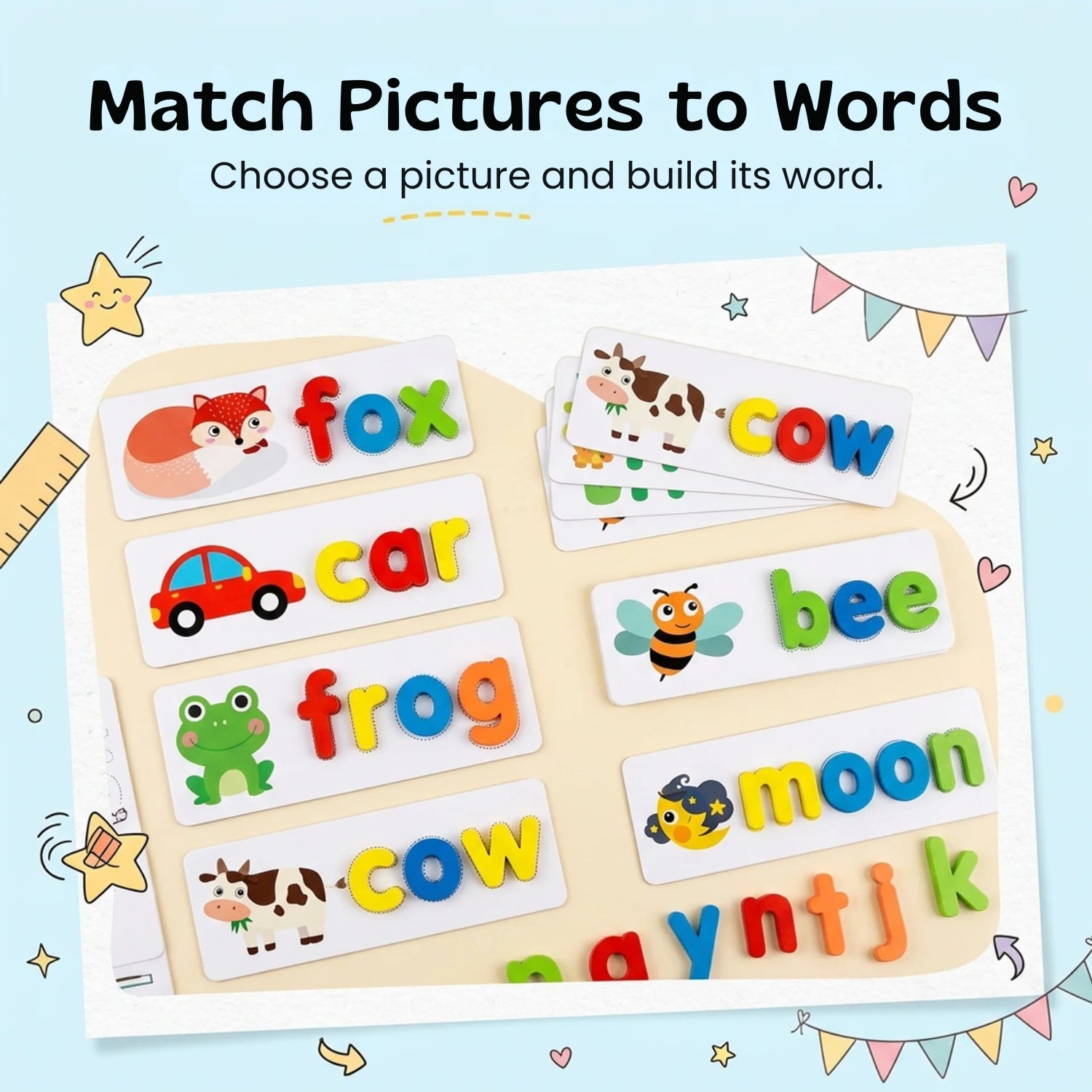 nylyCas™ See & Spell Letter Matching Game