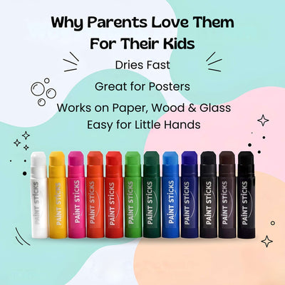nylyCas™ RainbowGlide Washable Paint Sticks