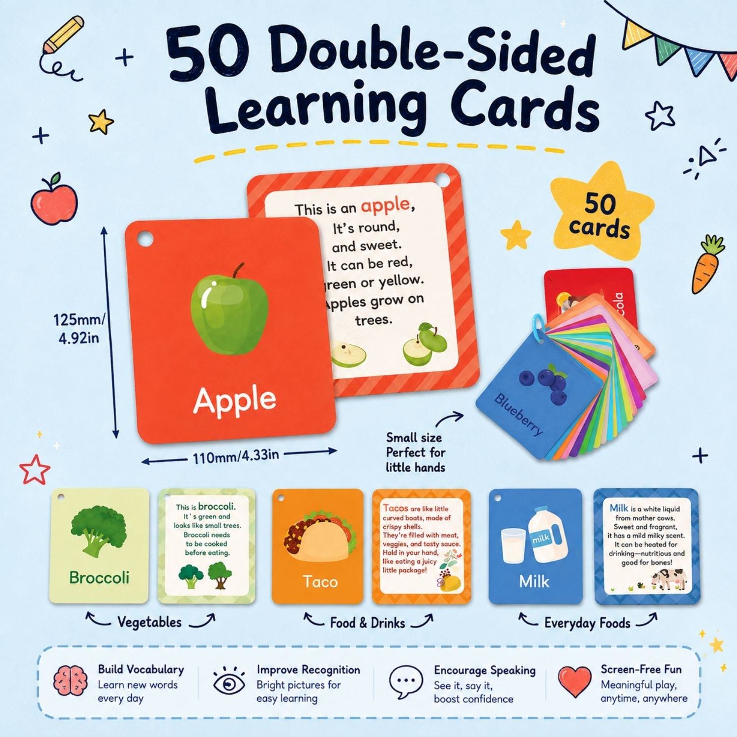 nylyCas™ Food Friends Flashcards