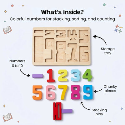 nylyCas™ StackNum Wooden Number Blocks