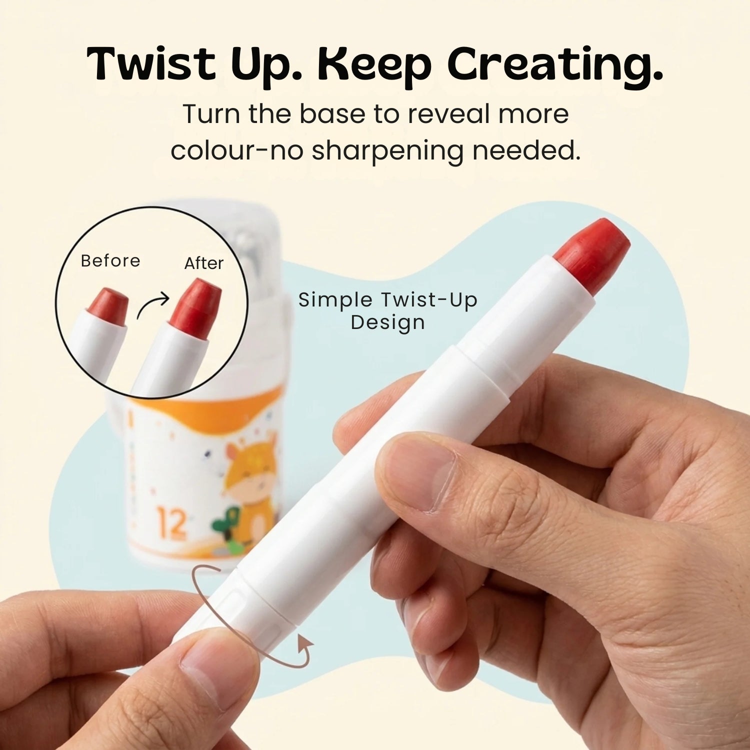 nylyCas™ Silky Twist-Up Crayon Set