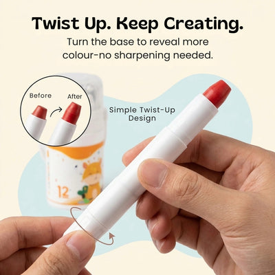 nylyCas™ Silky Twist-Up Crayon Set