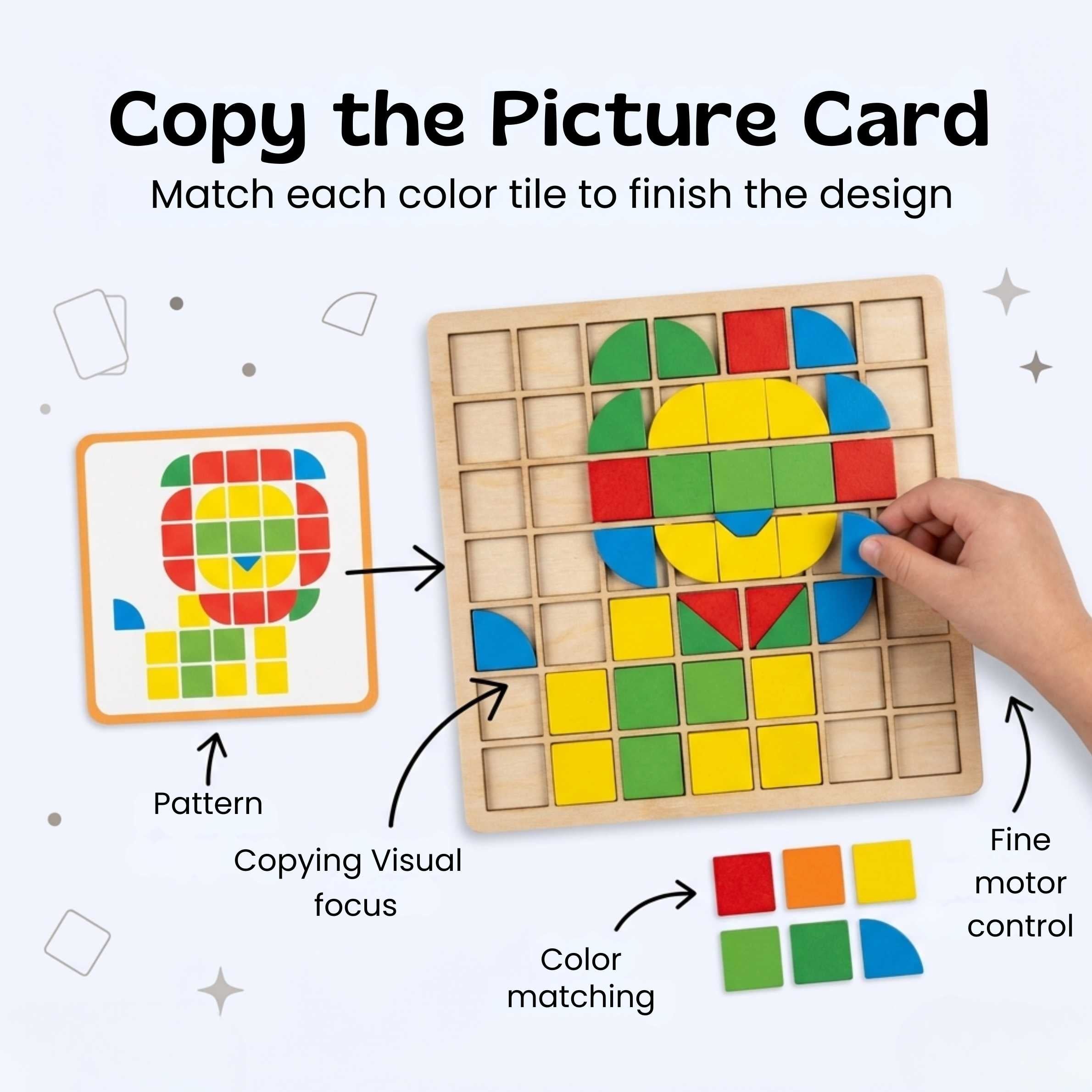 nylyCas™ MosaicMind Pattern Puzzle Board