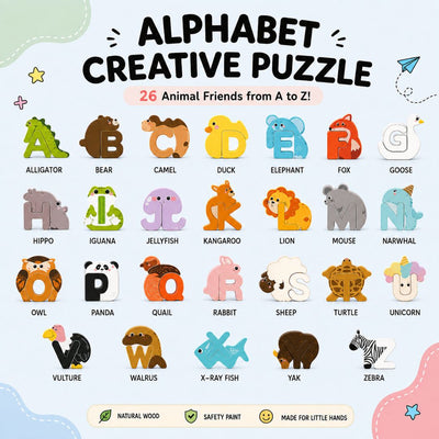 nylyCas™ Animal Alphabet Puzzle Set