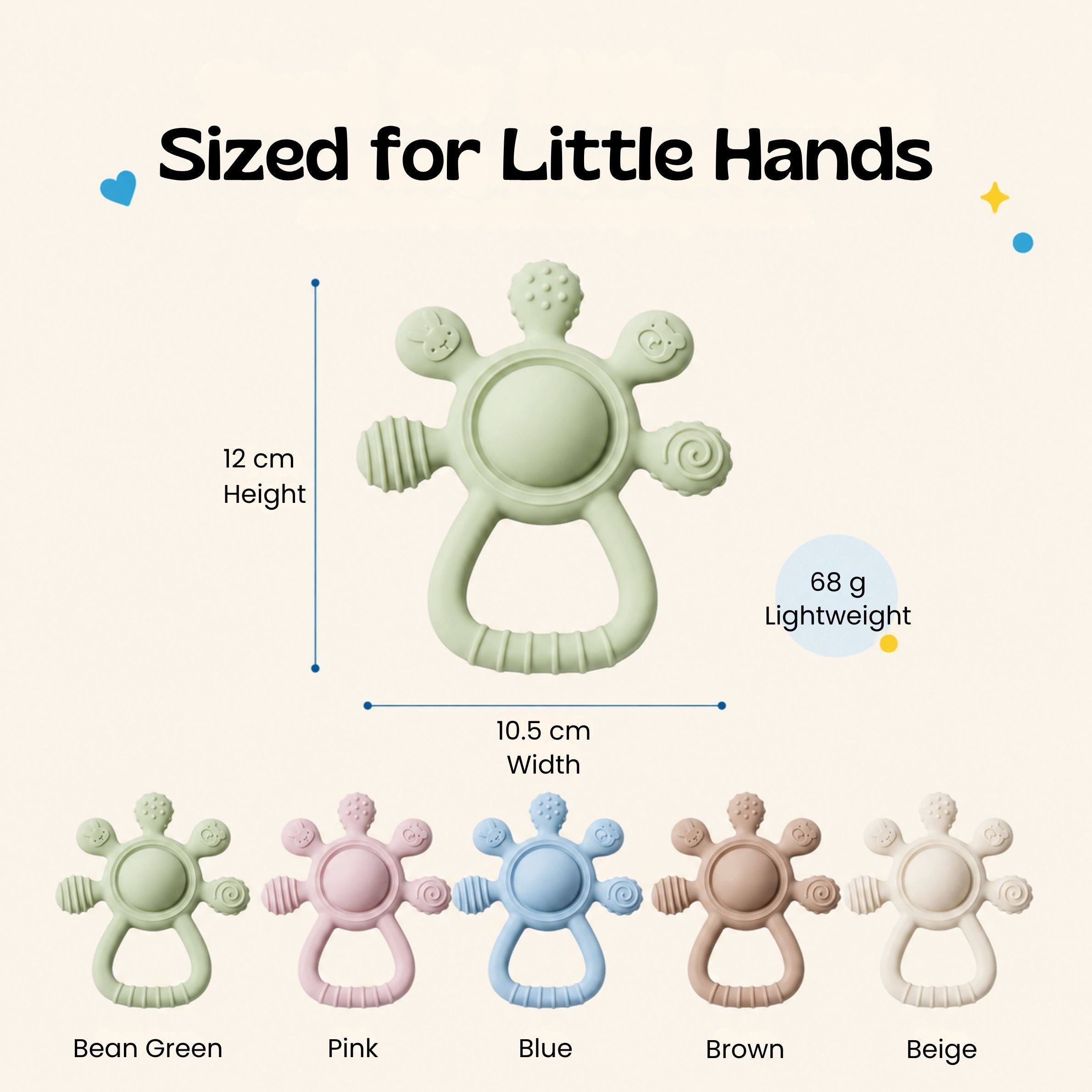 nylyCas™ LittleGrip Silicone Teether Rattle