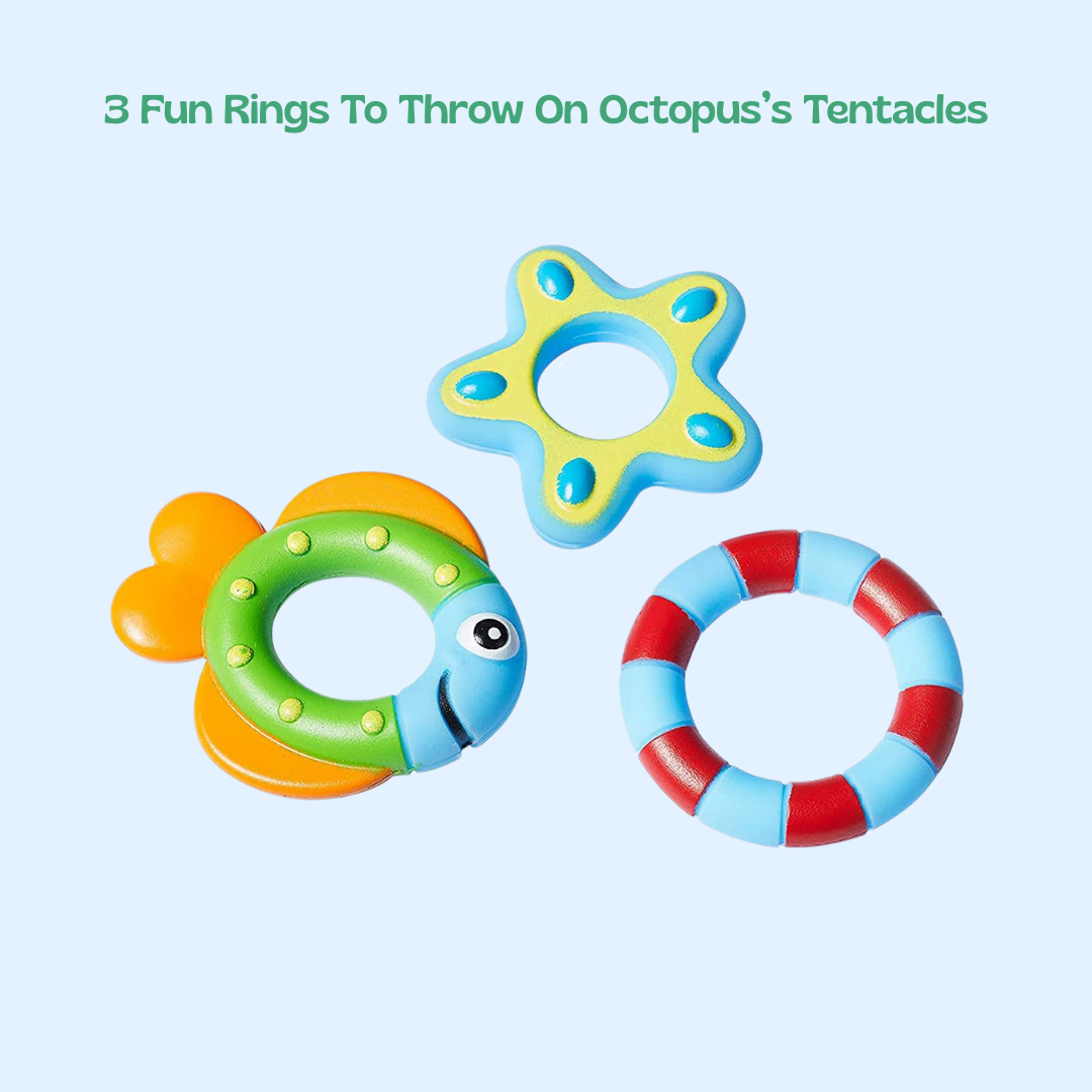 nylyCas™ Montessori Octopus Ring Toss Bathroom Toy