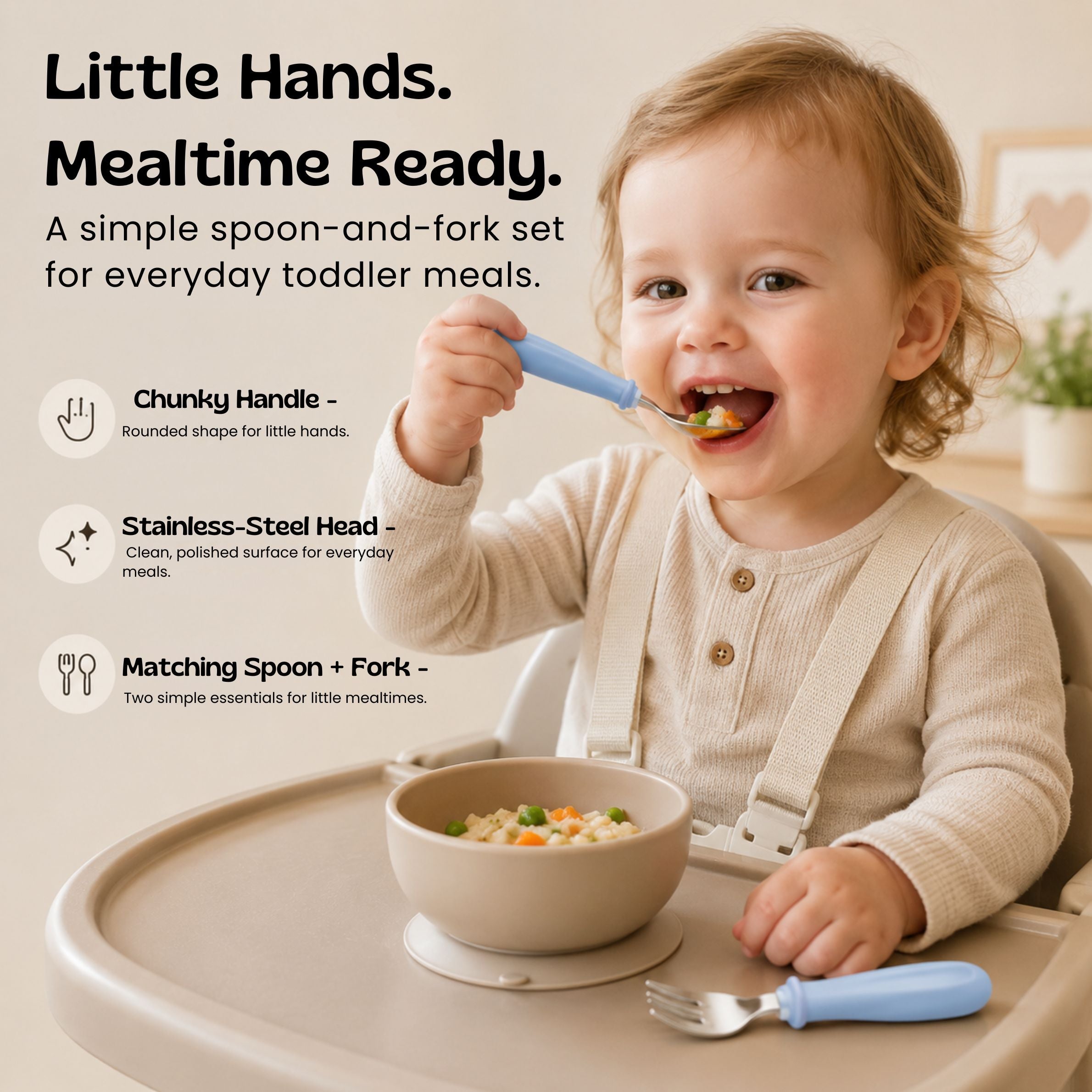 nylyCas™ LittleBite Toddler Fork & Spoon Set