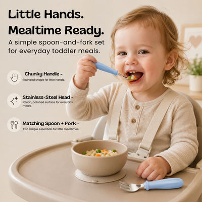 nylyCas™ LittleBite Toddler Fork & Spoon Set