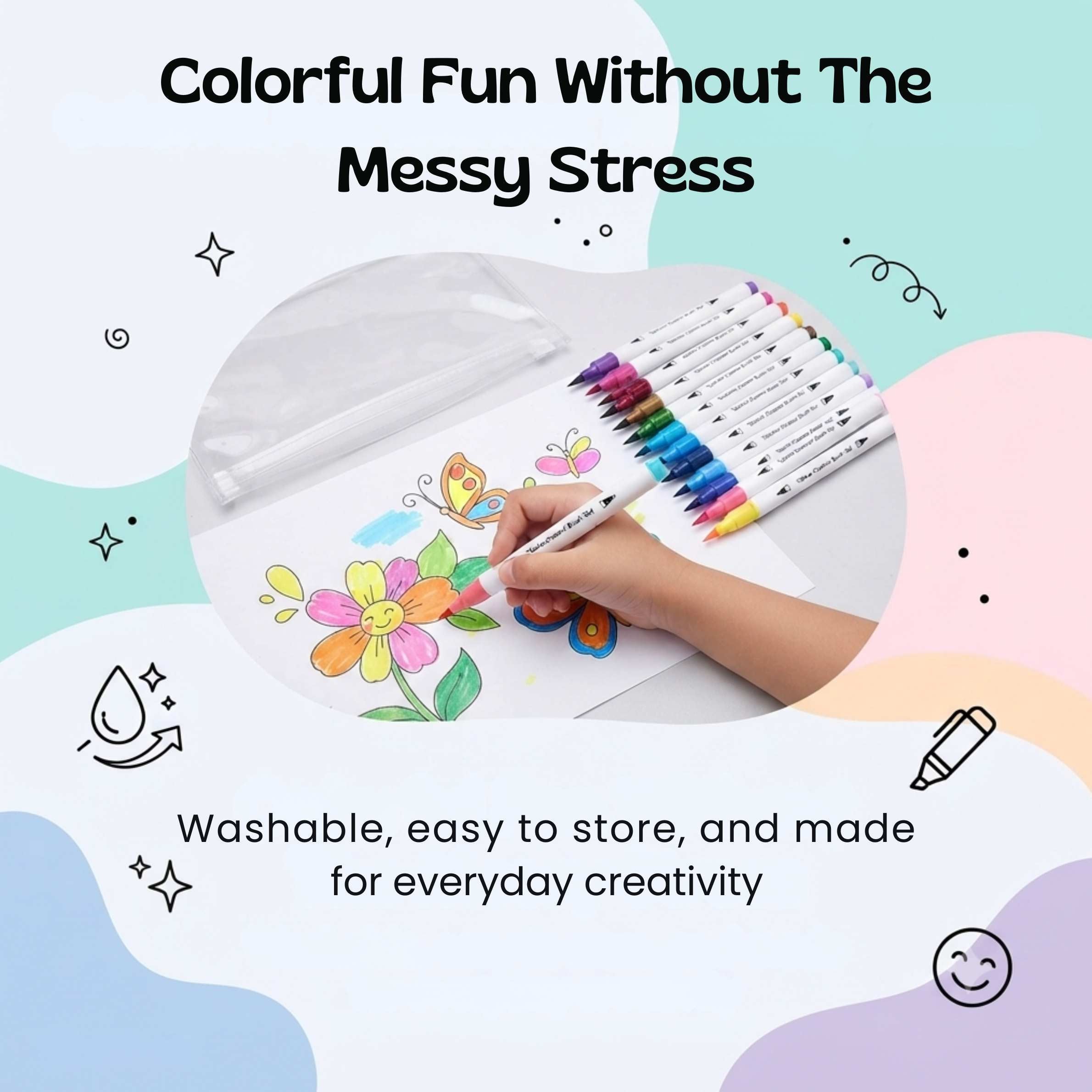nylyCas™ RainbowBrush Dual-Tip Marker Set