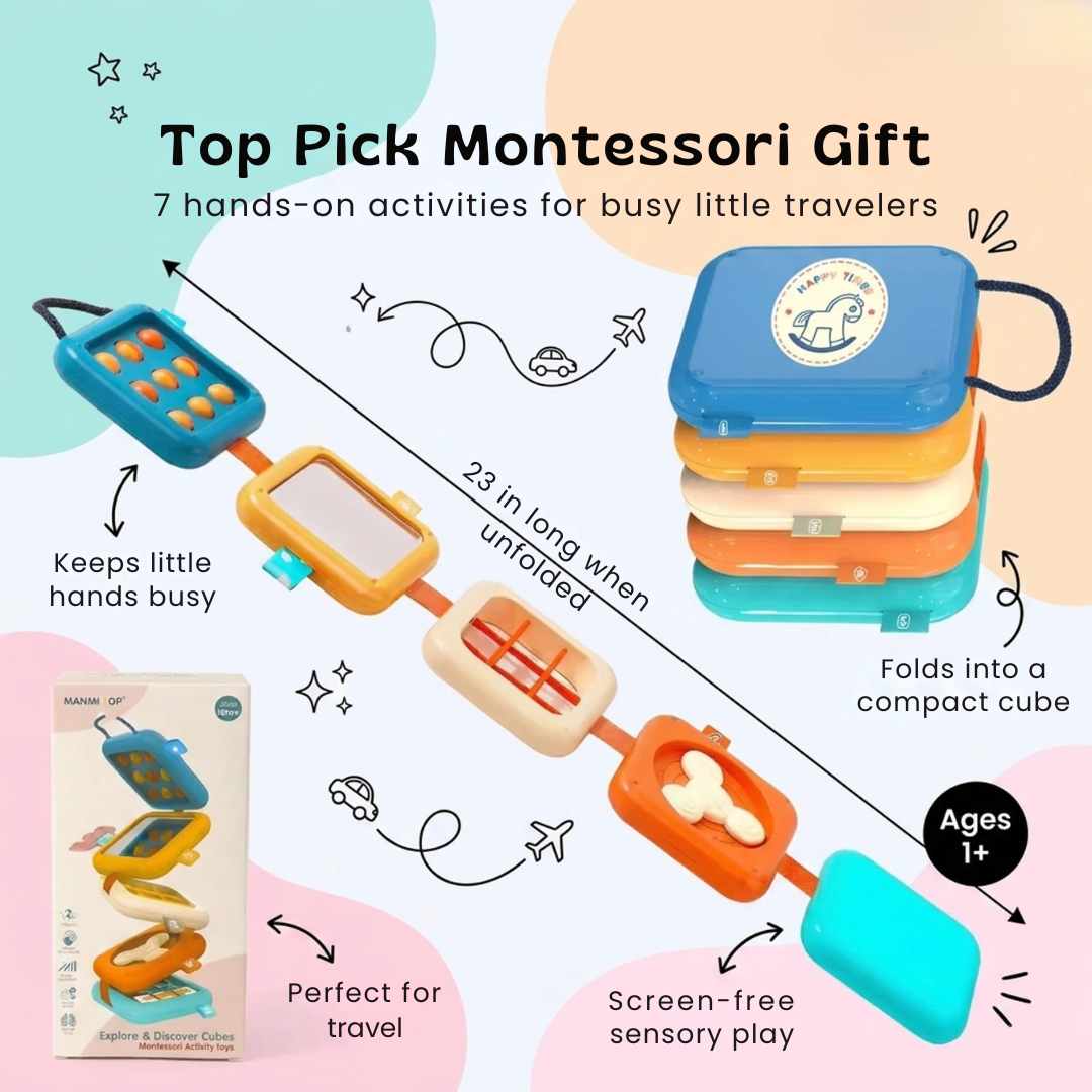 nylyCas™ Montessori Fold & Discover Activity Cube