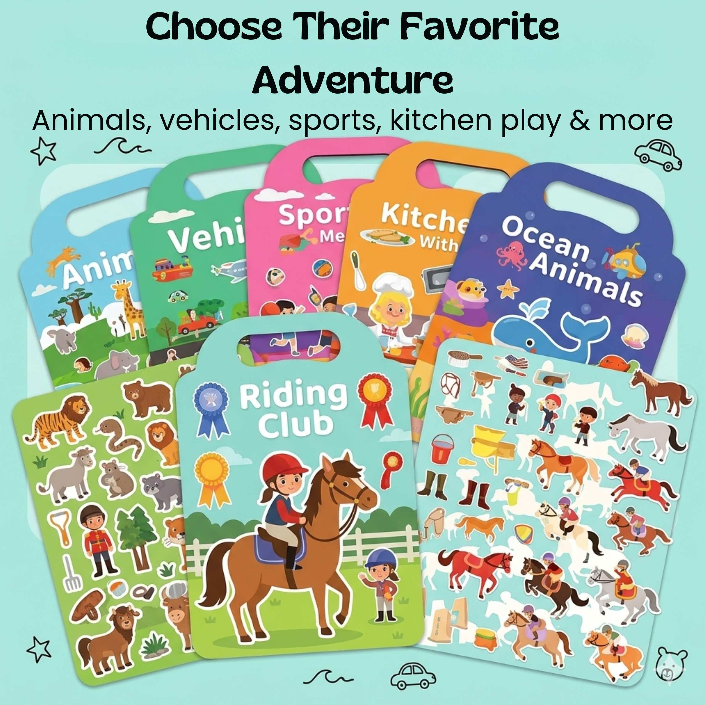 nylyCas™ PuffyScene Reusable Sticker Book
