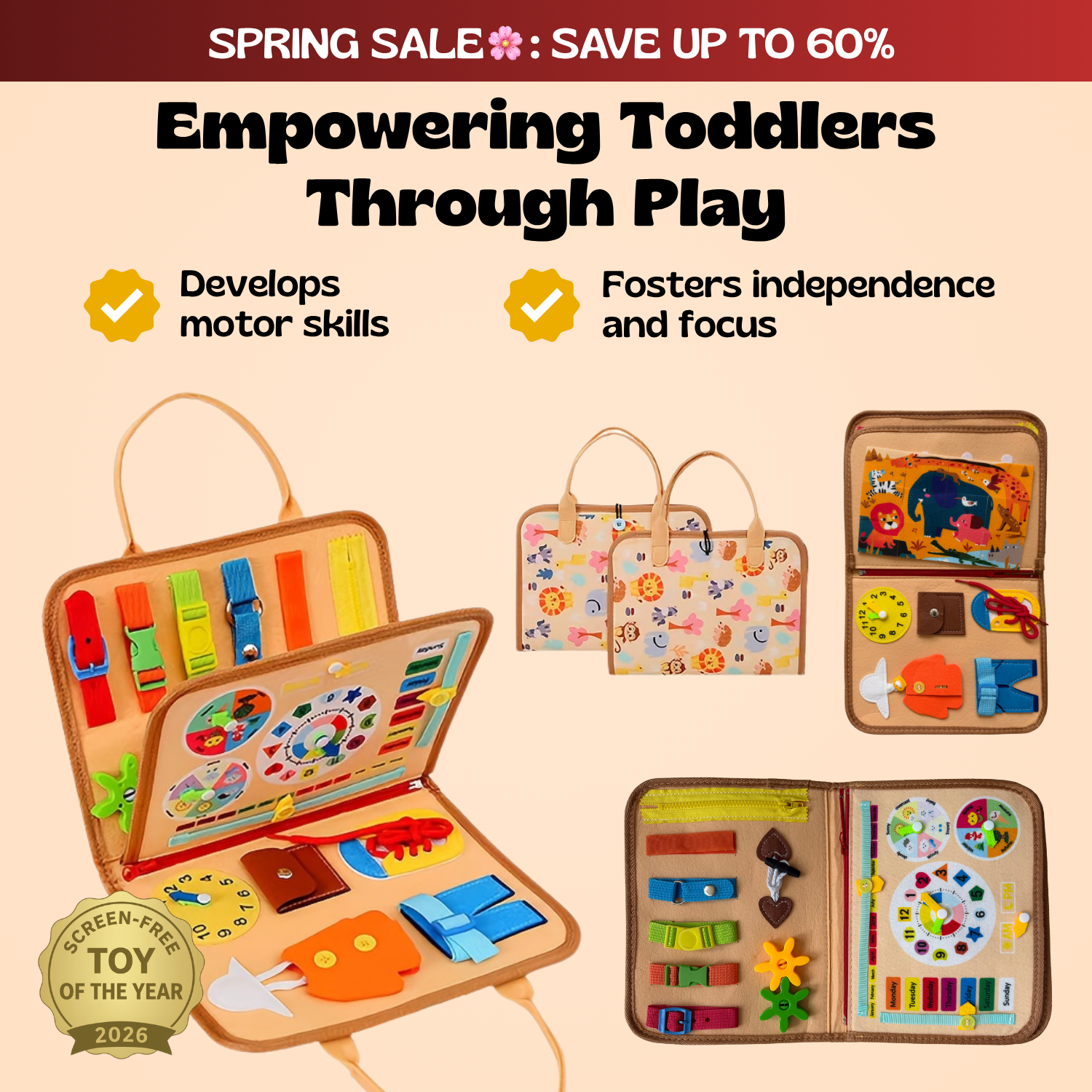 nylycas™ Montessori Busy Board