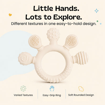 nylyCas™ LittleGrip Silicone Teether Rattle