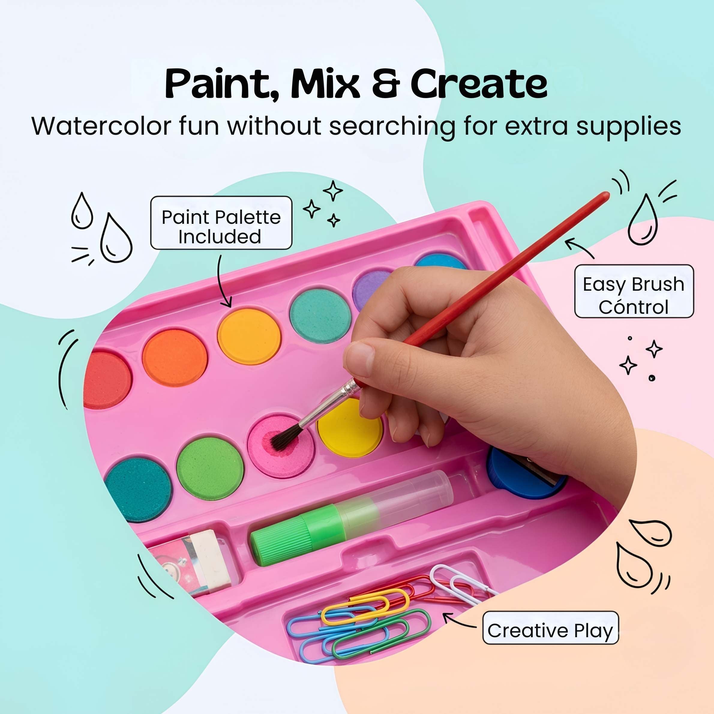 nylyCas™ MegaArtist 86-Piece Creative Art Set