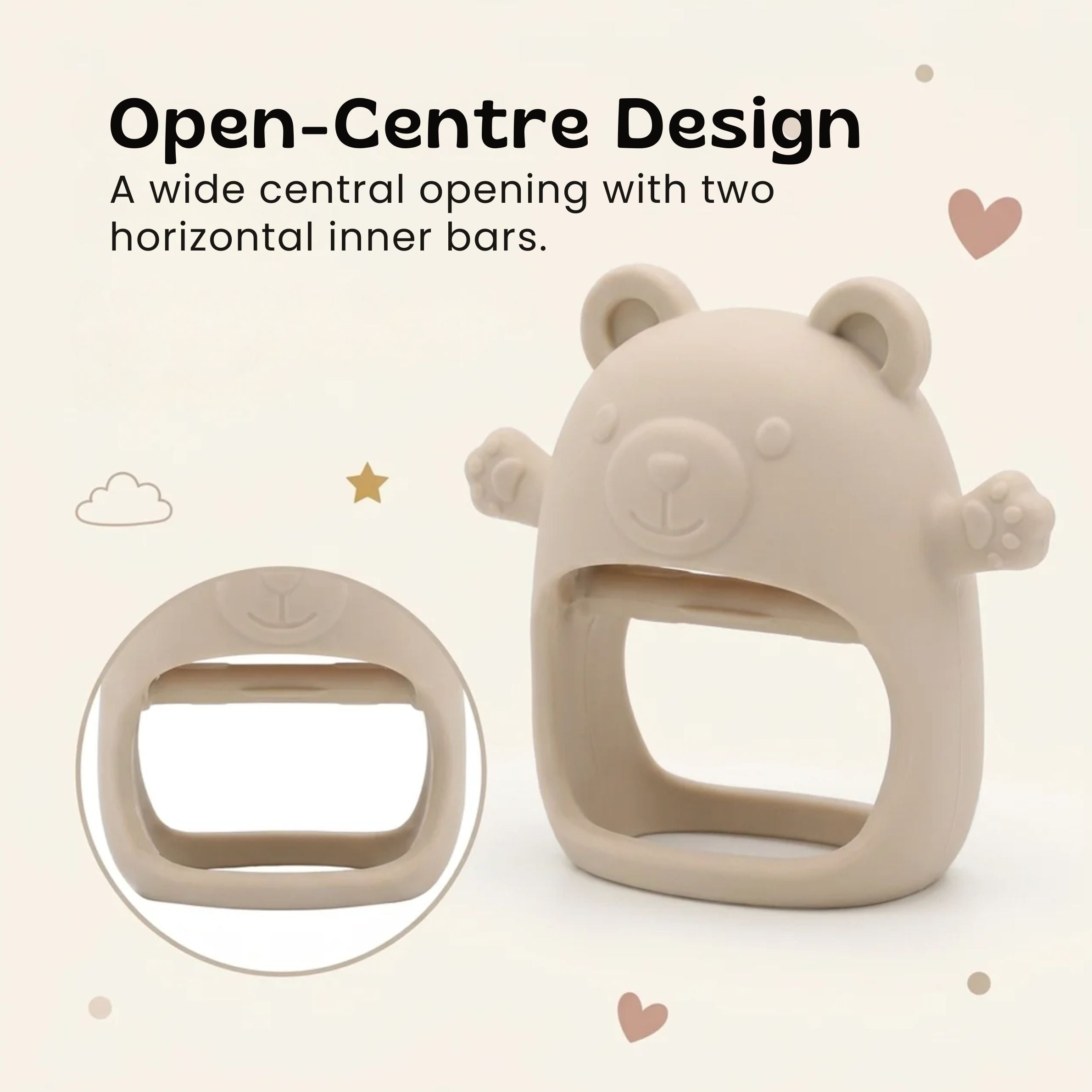 nylyCas™ BearBite Silicone Baby Teether