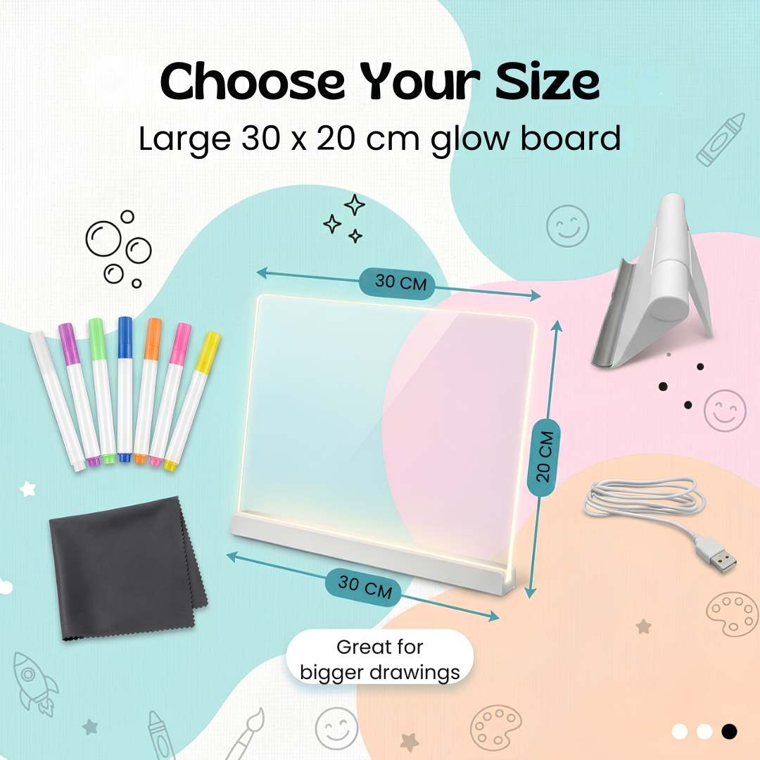 nylyCas™ GlowScribble Light-Up Drawing Board