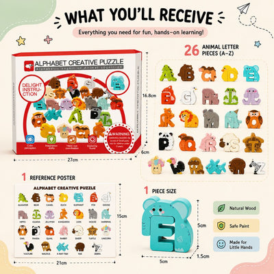 nylyCas™ Animal Alphabet Puzzle Set